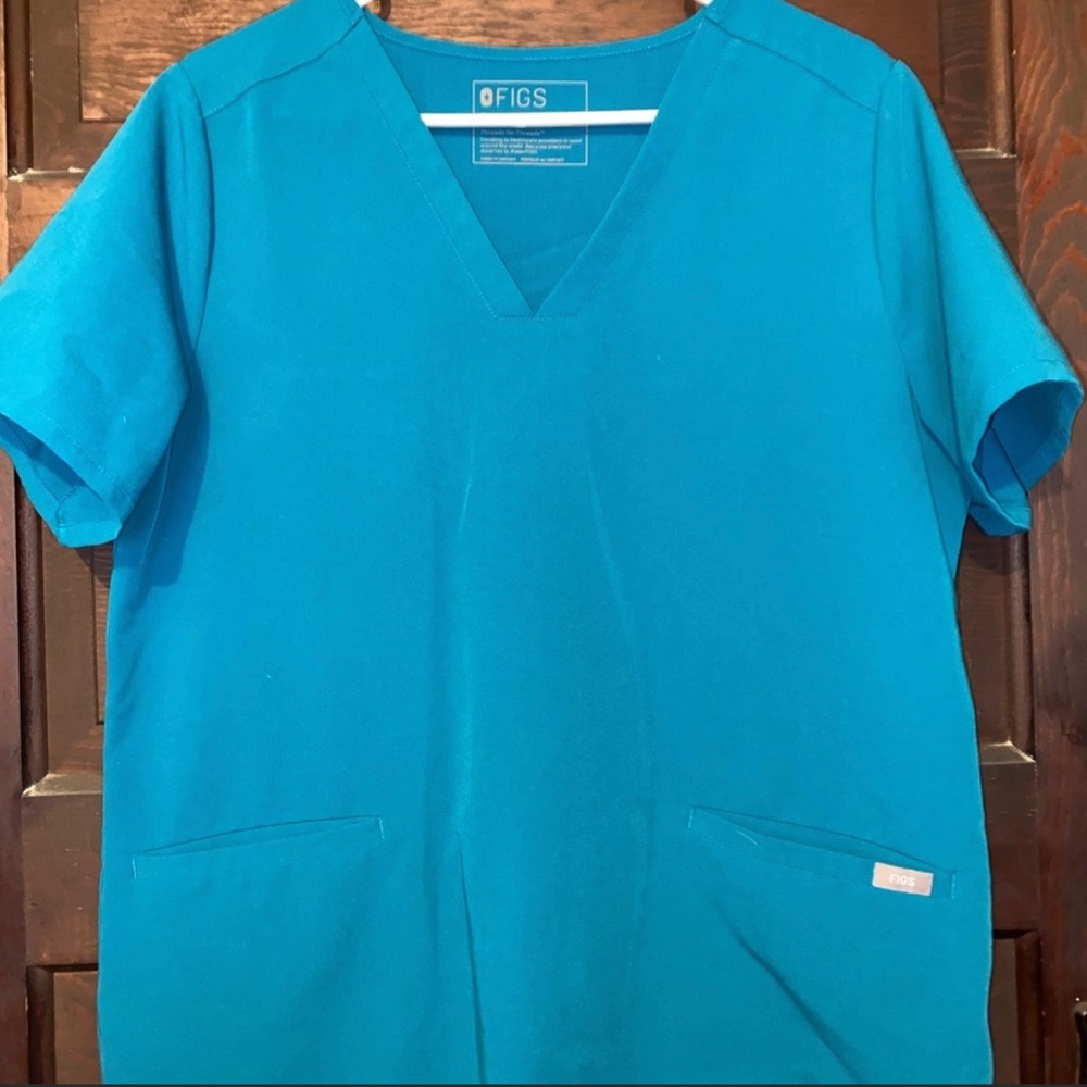 FIGS - Casma Scrub Top - Limited Edition Pacific Blue - Size Large